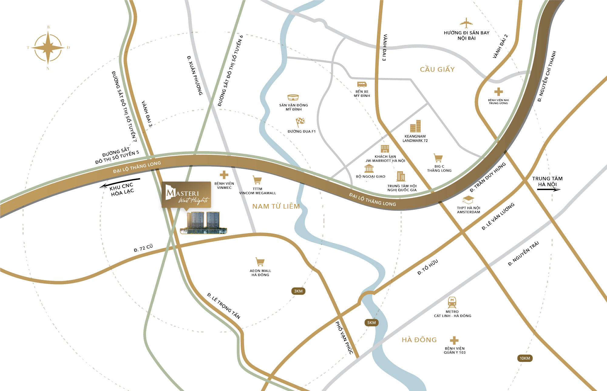 Masteri West Heights Location